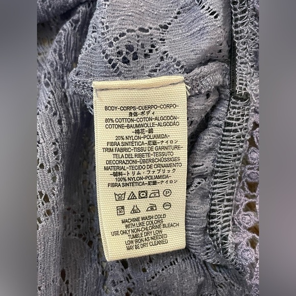 Free People Lace Top in Periwinkle Small - Picture 11 of 12